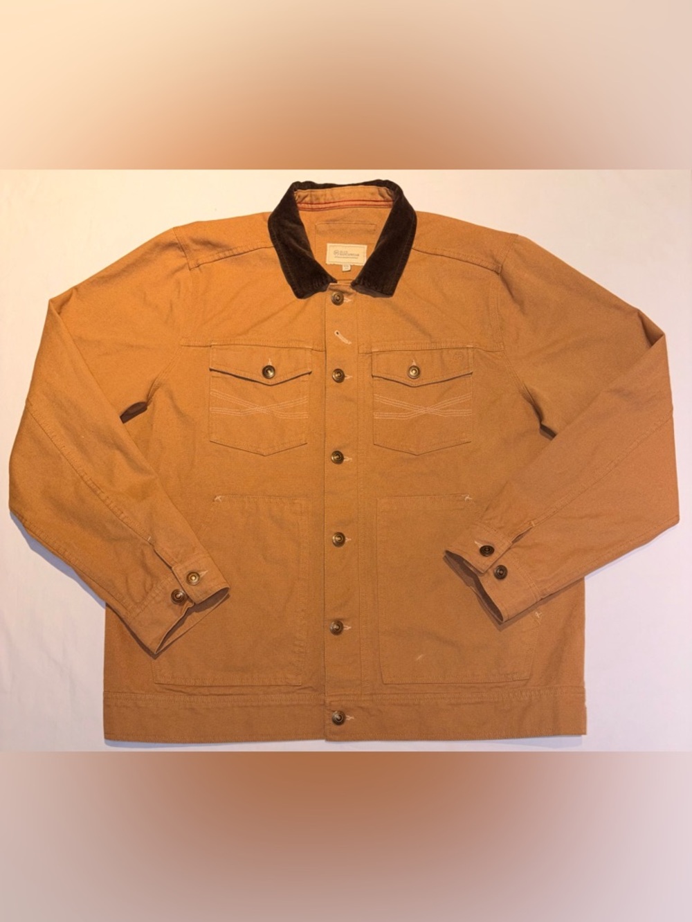 Blue Ranchwear Men's Duck Canvas Western Trucker Jacket with Corduroy Collar XXL